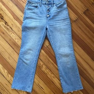 Madewell Cali Demi Boot jeans size 28 Button Front